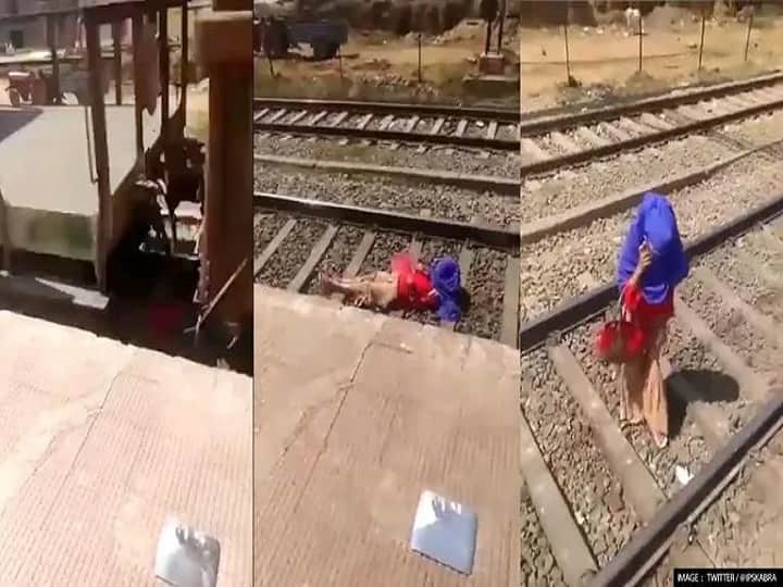 Train Passes Over Woman In Viral Video Her Reaction Shocks Internet Watch Video: தண்டவாளத்தில் படுத்து ஃபோன் பேசிய சிறுமி... வேகமாக வந்த ரயில்.. அதிர்ச்சி வீடியோ