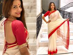 ट्रेडिशनल बंगाली लुक में दिखीं भोजपुरी क्वीन मोनालिसा, बड़ी लाल बिंदी लगाए बंगाली बाला लगीं एक्ट्रेस