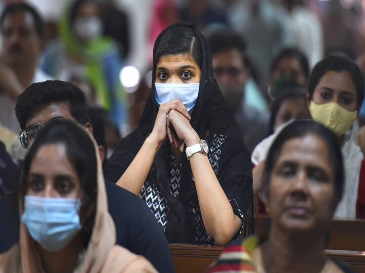 On Good Friday, people attend thanksgiving prayers and mass at the church. Church services take place from noon to 3 pm and decorations from statues are also removed. Priests wear black robes. (PTI Photo)