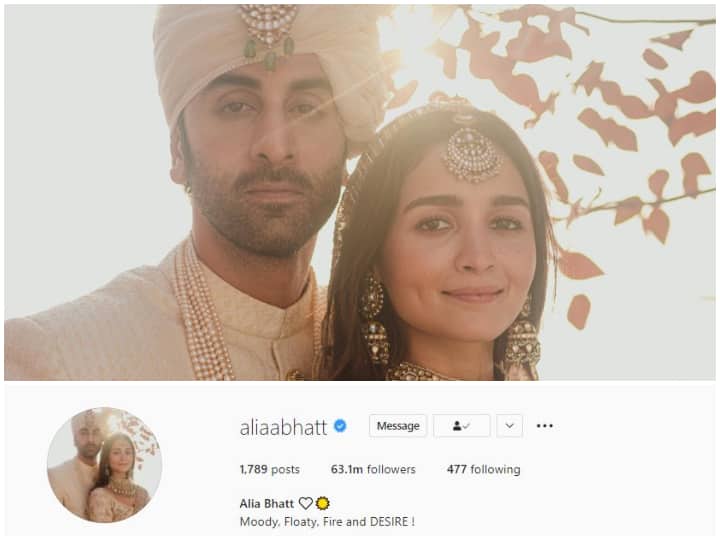 Alia Bhatt Changes Instagram DP To Wedding Pic With Husband Ranbir Kapoor Alia Bhatt Changes Instagram DP To Wedding Pic With Husband Ranbir Kapoor