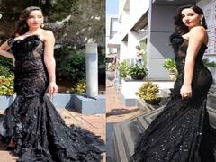 ब्लैक मरमेड वाली ड्रेस पहने मटक-मटक कर कुछ यूं चलीं नोरा फतेही, मस्तानी चाल पर लाखों दिल गए अटक !