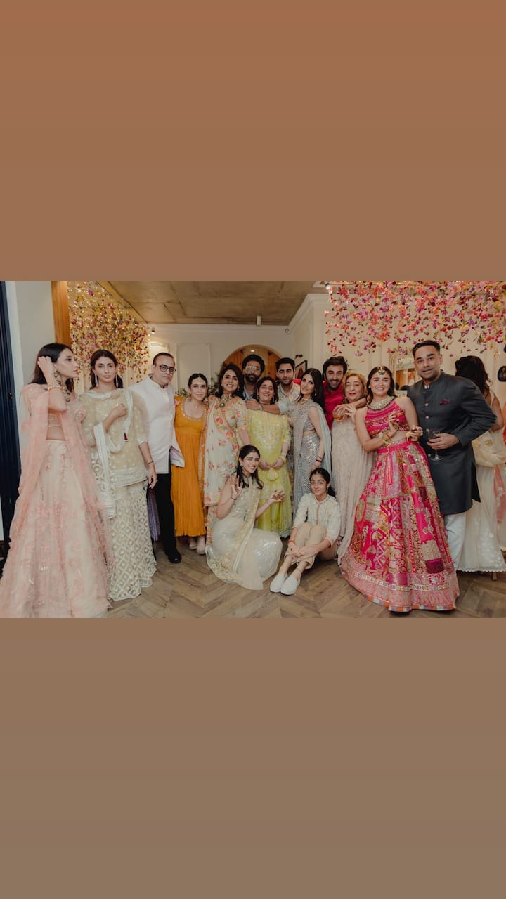 The grand Kapoor squad being all smiles on welcoming the newest member in the family.