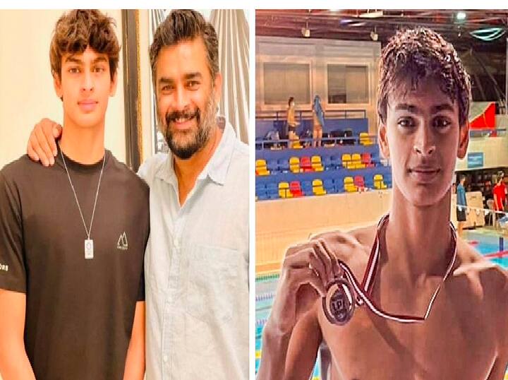 R Madhavan's son Vedaant Madhavan bags silver at Danish Open swimming, Abhishek Bachchan congratulates him Vedaant Madhavan : நீச்சல் போட்டியில் சாதனை படைத்த வேதாந்த் மாதவன்.. குவியும் வாழ்த்துகள்..