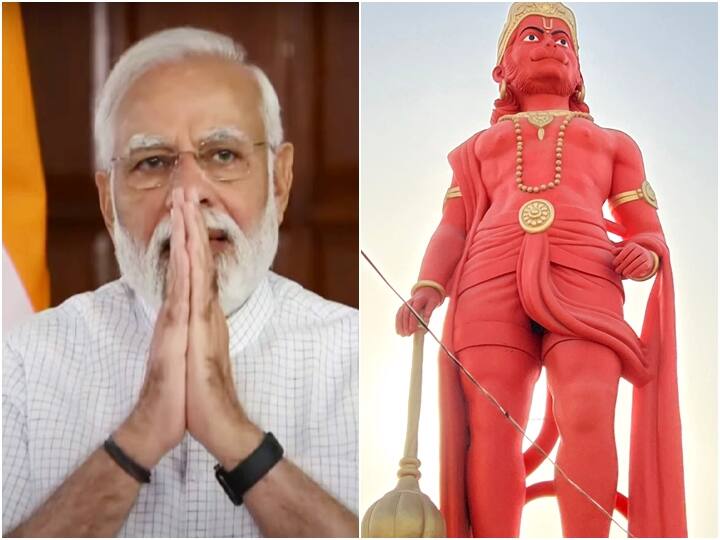 Prime Minister Narendra Modi on Saturday unveiled a 108 ft statue of Lord Hanuman in Gujarat's Morbi via video conferencing. 