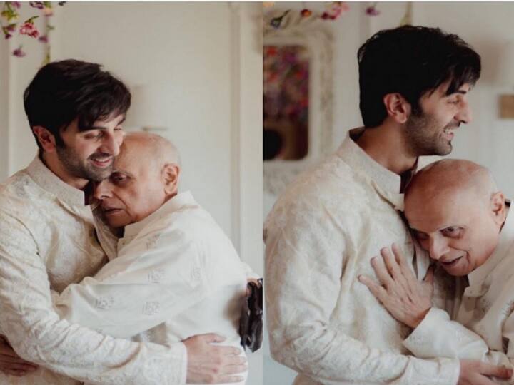 Alia Bhatt Father mahesh Bhatt Got Emotional Hug Son in Law Ranbir Kapoor बेटी की शादी में दामाद के गले लगकर भावुक हुए महेश भट्ट, खूबसूरत तस्वीर वायरल