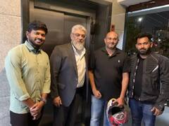 Ajith Kumar latest photos : ரசிகர்களுடன் அஜித்.. புதிய கெட்டப்பில் ஏ.கேவின் லேட்டஸ்ட் க்ளிக்ஸ்!