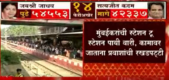 Mumbai Local: मुंबईकरांची स्टेशन टू स्टेशन पायी वारी, कामावर जातान प्रवाशांची रखडपट्टी ABP Majha
