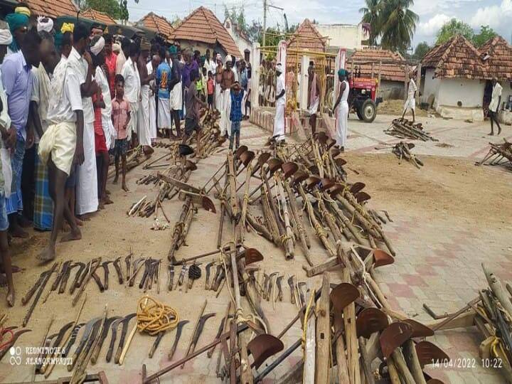 Chithirai festival is held in Madurai to celebrate agriculture Madurai Festival : விவசாயத்தை கொண்டாடும் கிராம திருவிழா.. மதுரையில் களைகட்டிய நல்லேறு கட்டுதல் நிகழ்வு..