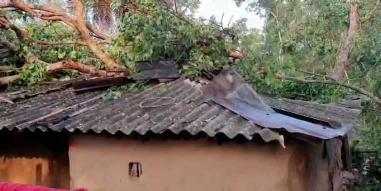 Pashchim Medinipur: Just a few minutes of storm messed up two villages in Pashchim Medinipur Pashchim Medinipur: মাত্র কয়েক মিনিটের ঝড়, তাতেই লন্ডভন্ড দাঁতনের দুটি গ্রাম