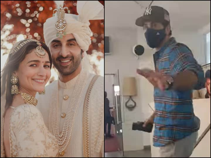 Ranbir kapoor first appearance after wedding with alia bhatt शादी के बाद पहली बार नज़र आए रणबीर कपूर, पैपराज़ी को दिया ऐसा रिएक्शन