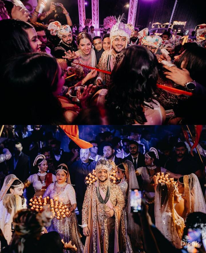 शादी के दौरान मिलिंद गाबा और प्रिया बेनिवाल बेहद खुश नज़र आए. दोनों की जोड़ी कमाल लग रही थी. (तस्वीर- Instagram)