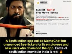 Memechat Offers Free KGF2 Tickets: Fans Celebrate On Twitter