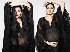 ट्रांस्पेरेंट काफ्तान में सोनम कपूर ने करवाया ग्लैमरस फोटोशूट, फ्लॉन्ट किया बेबी बंप