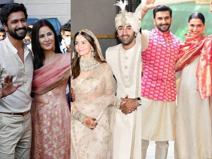 इस वक़्त हर तरफ आलिया भट्ट और रणबीर कपूर के चर्चे है। दोनों का प्यार आखिरकार उन्हें एक मंज़िल तक ले ही आया. बीते 14 अप्रैल को शादी के बंधन में बंधे इस कपल ने अपनी शादी को काफी गोपनिय रखा था. हालांकि शादी के बाद दोनों ने वास्तु बंगले के बाहर आकर मीडिया के सामने पोज दिया था. वैसे गुपचुप अंदाज में शादी के बाद कैमरे के सामने आकर अपना दीदार करवाने वालों में और भी कई स्टार्स का नाम शामिल है. चलिए बताते हैं आपको उनके नाम..