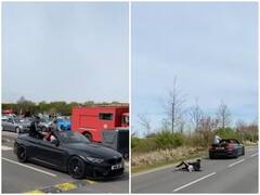 Watch: कन्वर्टिबल BMW से शो-ऑफ करना पड़ा महंगा, अगले ही पल शख्स के साथ हुआ कुछ ऐसा, देखें वीडियो