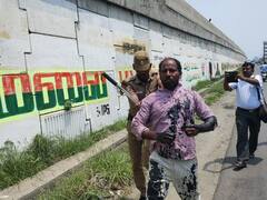 கரூரில் சுவர் விளம்பரம் செய்வதில் திமுக, பாஜக இடையே பிரச்னை - திமுகவின் சுவர் விளம்பரத்தை அழித்த பாஜகவினர் கைது