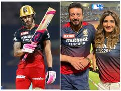 LSG vs RCB: फाफ डू प्लेसिस ने मारा छक्का तो खुशी से झूम उठे संजय दत्त, रवीना ने दिए ऐसे रिएक्शन, देखें वीडियो