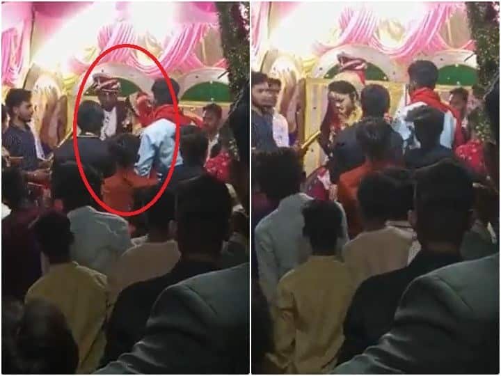 Hamirpur wedding ceremony During Jaimala in Hamirpur,  bride slaps the groom Uttar Pradesh Jalaun ANN Hamirpur News: शादी में जयमाला के दौरान दुल्हन ने दूल्हे पर की थप्पड़ों की बरसात, जान बचाकर भागे बाराती