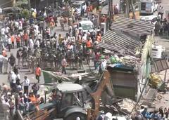 Jahangirpuri Demolition Drive : जहांगीरपुरी भागात अवैध बांधकामांवर बुल्डोझर