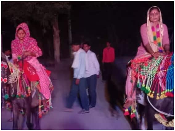 Bundi News: पुलिस सुरक्षा के बीच दलित दुल्हनों की घोड़ी पर निकली बिंदोरी, गांव वालों ने की फूलों की बारिश Bundi News: पुलिस सुरक्षा के बीच दलित दुल्हनों की घोड़ी पर निकली बिंदोरी, गांव वालों ने की फूलों की बारिश