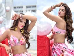 लहंगे में बला की खूबसबूरत लगीं नुसरत जहां, गॉर्जियस लुक से फैंस को बना लिया दीवाना