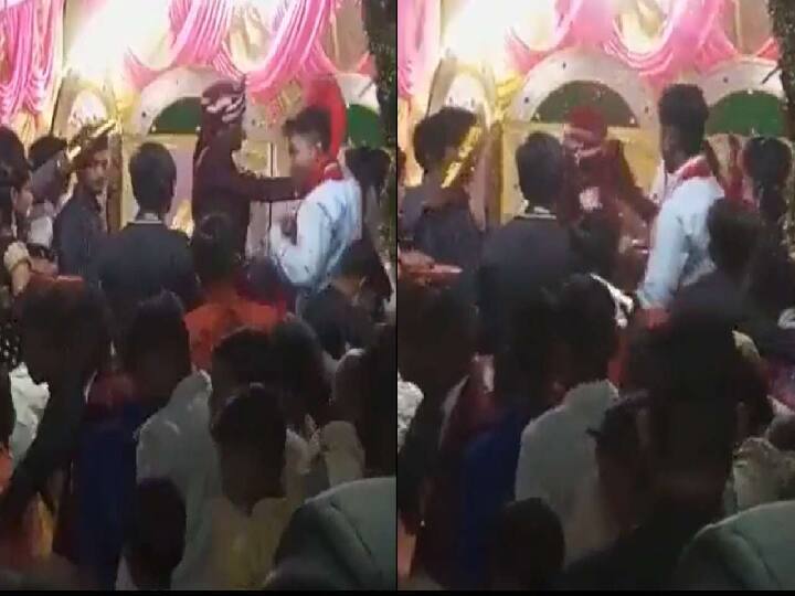 Uttarpradesh Hamirpur Bride slapping Bridegroom during wedding video goes viral in twitter Watch video: இவன் அதுக்கு சரிப்பட்டு வரமாட்டான்.. மணமேடையில் கன்னத்தில் அறைந்த மணமகள் - வைரல் வீடியோ !