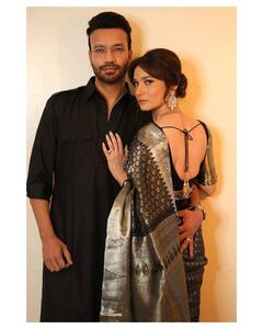 Ankita Lokhande: बाबा सिद्दिकीच्या पार्टीसाठी अंकिता आणि  विकीचा खास लूक; पाहा फोटो!