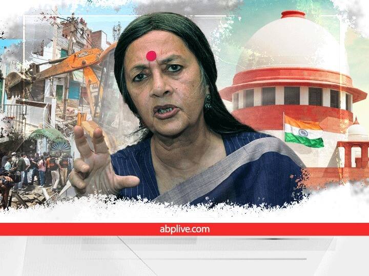 Jahangirpuri Demolition Bulldozer continued even after SC order, Brinda Karat said – action was anti-constitution सुप्रीम कोर्ट के फैसले के बाद भी जहांगीरपुरी में तोड़फोड़ को वृंदा करात ने बताया असंवैधानिक, बोलीं- फैसला लागू कराने आयी