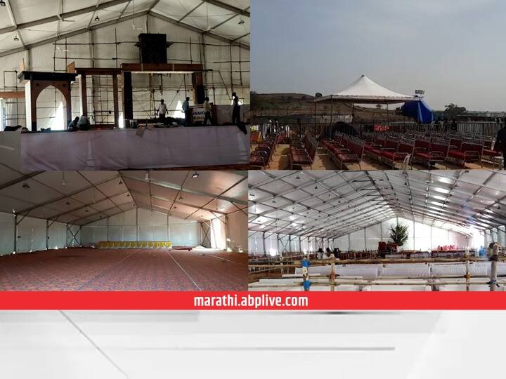 Marathi Sahitya Sammelan Udgir town ready for 95th Sahitya Sammelan thousands of hands engaged in preparation Marathi Sahitya Sammelan : 95 व्या साहित्य संमेलनासाठी उदगीर नगरी सज्ज; हजारो हात तयारीत गुंतले