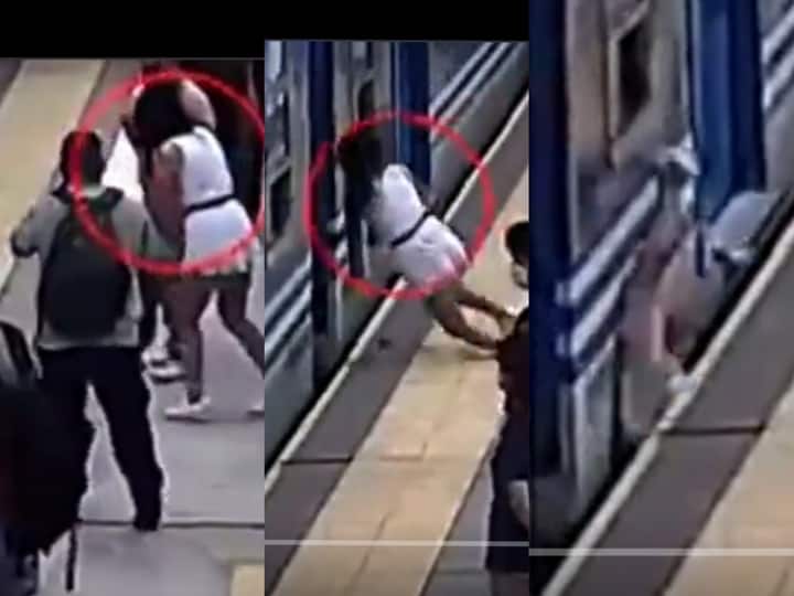 Watch Video Woman Faints And Falls Under Moving Train Says She Reborn Watch Video: பிளாட்பாரத்தில் மயங்கி ரயிலில் விழுந்த பெண்… அதிர்ஷ்டவசமாக உயிர் தப்பிய சம்பவம்