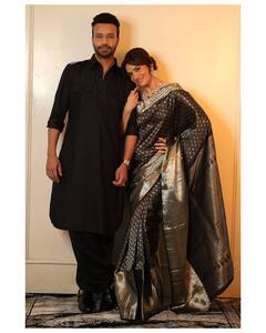 Ankita Lokhande: बाबा सिद्दिकीच्या पार्टीसाठी अंकिता आणि  विकीचा खास लूक; पाहा फोटो!