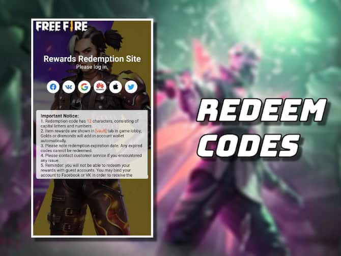 Garena Free Fire Max Redeem Codes <Date>: Heres How To Get Redeem Free  Rewards Codes