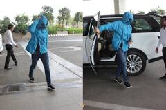 फिर एक बार अनोखा जैकेट, मास्क लगाए नज़र आए राज कुंद्रा, लम्बे वक़्त से नहीं देखा दर्शकों ने शिल्पा के पति का चेहरा