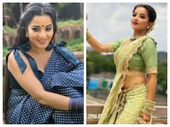 Monalisa Photos: साड़ी में भी अपनी दिलकश अदाओं से फैंस के दिलों पर बिजली गिराती हैं भोजपुरी क्वीन मोनालिसा
