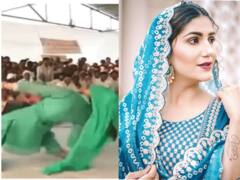 सपना चौधरी की परफॉर्मेंस के बीच बिगड़ा बैलेंस, लाखों की भीड़ में देसी क्वीन गिरीं धड़ाम