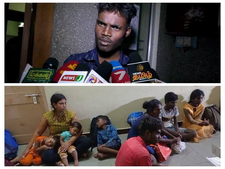 18 Sri Lankan Tamils who came to Dhanushkodi as refugees in one day 'எங்கட நாட்டில் ஒண்டும் இல்ல, அங்க இருக்க  இயலாது' -  அகதிகளாக தனுஷ்கோடி வந்த 18 இலங்கை தமிழர்கள்.!