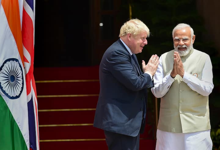 UK PM Boris Johnson India Visit: Britain, Who ruled India, now sees security and prosperity in partnership ANN UK PM India Visit: कभी भारत पर राज करने वाले ब्रिटेन को अब साझेदारी में दिख रही सुरक्षा और समृद्धि