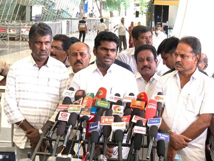 Bjp state leader Annamalai said udayanithi's car is not come to kamalalayam 'உதயநிதியின் கார் கமலாலயத்திற்கு வர அருகதை இல்லை' -   அண்ணாமலை காட்டம்