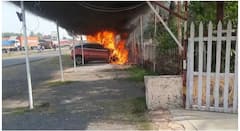 વલસાડ: હોટલના પાર્કિંગમાં કારમાં આગ લાગતા ફફડાટ