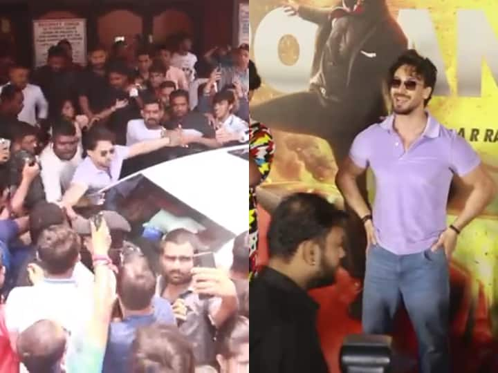 Tiger Shroff Gets Mobbed By A Sea Of Fans Outside Gaiety Galaxy - Watch Tiger Shroff Gets Mobbed By A Sea Of Fans Outside Gaiety Galaxy - Watch