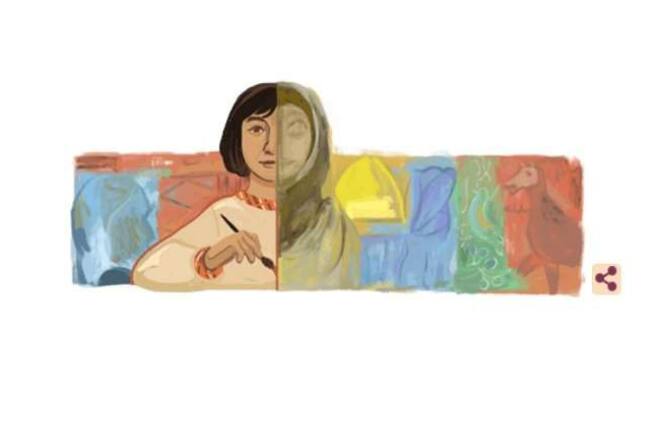 google doodle today 23 april 2022 google celebrates naziha salim iraqi painter educator artist know details Naziha Salim : कोण आहेत नाझिहा सलीम? ज्यांना गुगलने डुडलद्वारे दिली श्रद्धांजली