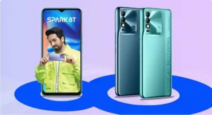 Tecno Spark 8T:এই স্মার্টফোনে 7 গিগাবাইট পর্যন্ত র‌্যামের সঙ্গে 64 জিবি ইন্টারনাল মেমরি রয়েছে। ফোনে 6.6 ইঞ্চি ডিসপ্লে   পাবেন। মোবাইলে ডুয়েল রেয়ার ক্যামেরা সেটআপ দিয়েছে কোম্পানি। ফোনে 8-মেগাপিক্সেল ফ্রন্ট ক্যামেরা পাবেন ক্রেতা। Amazon-এ এর   দাম 9999 টাকা।