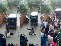 Watch Video: செல்போனில் பேசிக்கொண்டே மூடாத பாதாள சாக்கடைக்குள் விழுந்த பெண்.. அதிர்ச்சி வீடியோ..