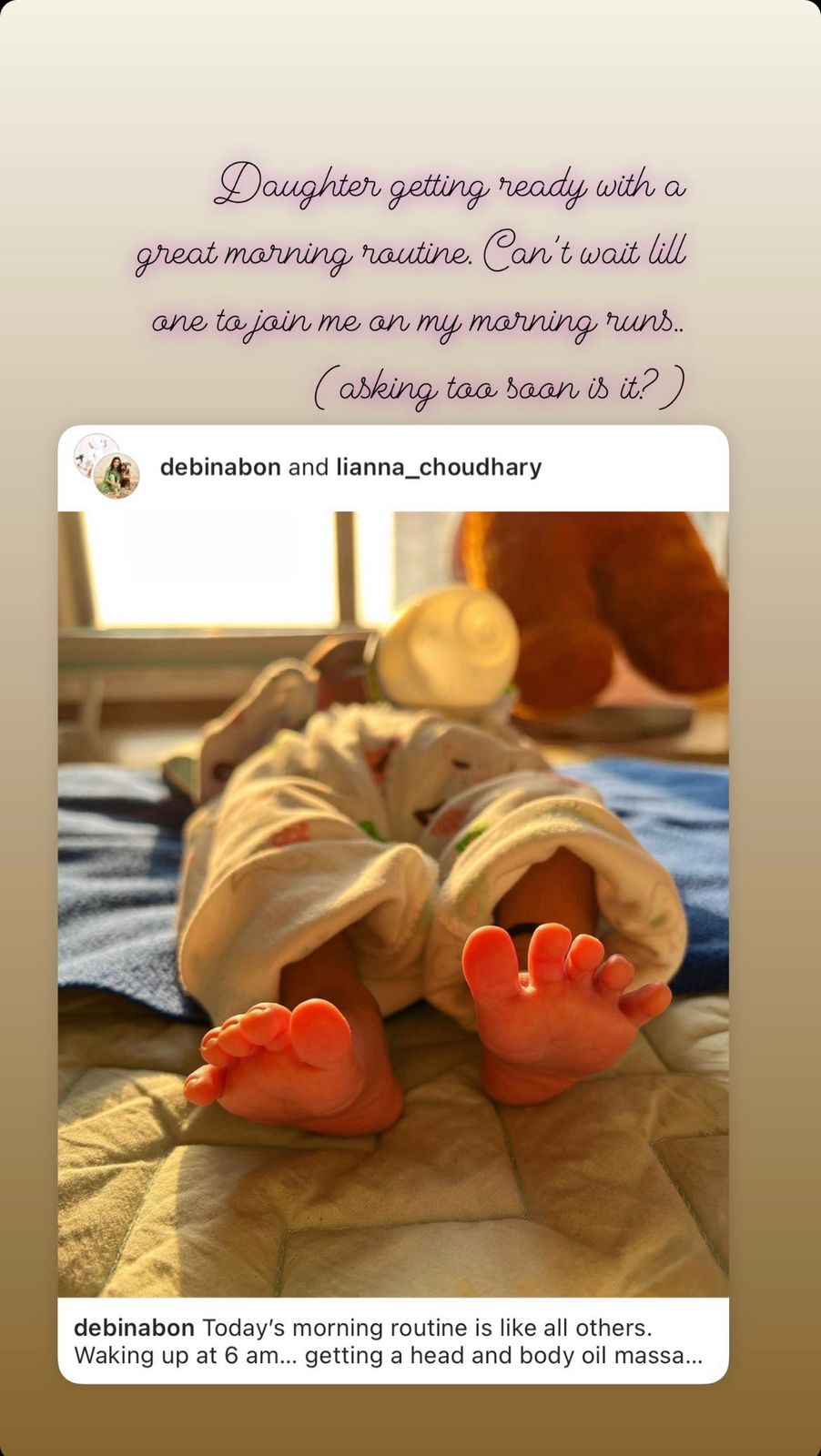 Debina Bonnerjee Shares Her Daughter Lianna's Morning Routine In An Adorable Post