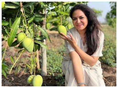 Singer sunitha slams against rumours about her pregnancy Singer Sunitha : கையில மாங்காயை வெச்சிட்டு போஸ் கொடுத்தா குத்தமா...? கொந்தளித்த பாடகி..