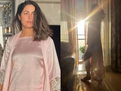 नाइटी पहने बेडरूम में दिलकश अंदाज में दिखीं हिना खान, फैंस की सुबह गुलाबी कर देगा ये नजारा