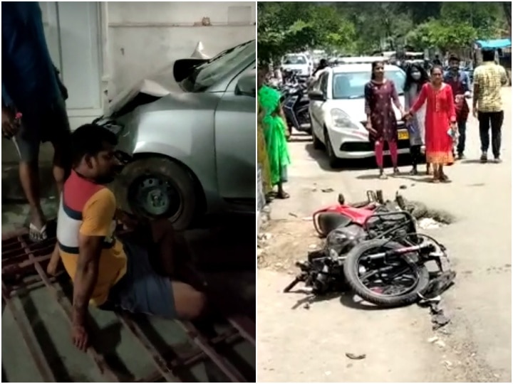Madhapur Accident : మాదాపూర్ లో కారు బీభత్సం- మద్యం మత్తులో డ్రైవర్, బైక్ ను ఢీకొట్టి సెల్లార్ లోకి దూసుకెళ్లిన కారు