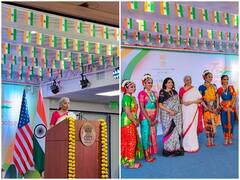 Nirmala Sitharaman in US: अमेरिका में भारतीय समुदाय से मिलीं वित्त मंत्री सीतारमण, कहा- भारत की प्रगति का बनें हिस्सा