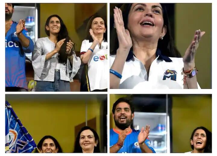 LSG Vs MI When Pollard Took Wicket, Nita Ambani Jumped With Joy Reaction Went Viral On Social Media LSG vs MI: પોલાર્ડે વિકેટ લીધી તો ખુશ થઈ ગયાં નીતા અંબાણી, સોશિયલ મીડિયા પર વાયરલ થયા રિએક્શન