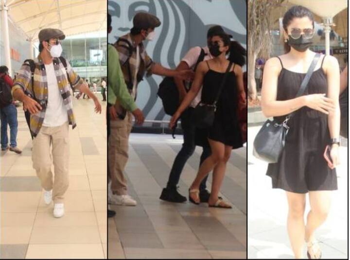 ਬਾਲੀਵੁੱਡ ਅਦਾਕਾਰ ਰਣਬੀਰ ਕਪੂਰ ਅਤੇ ਅਭਿਨੇਤਰੀ ਰਸ਼ਮਿਕਾ ਮੰਦਾਨਾ ਨੂੰ ਐਤਵਾਰ ਨੂੰ ਮੁੰਬਈ ਏਅਰਪੋਰਟ 'ਤੇ ਪਾਪਰਾਜ਼ੀ ਨੇ ਕੈਮਰੇ 'ਚ ਕੈਦ ਕਰ ਲਿਆ। ਦੋਵੇਂ ਆਪਣੀ ਅਗਲੀ ਫਿਲਮ 'Animal' ਦੀ ਸ਼ੂਟਿੰਗ ਤੋਂ ਬਾਅਦ ਮੁੰਬਈ ਵਾਪਸ ਆ ਗਏ ਹਨ।